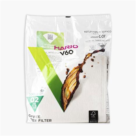 Giấy lọc cà phê Pour Over Hario Nhật Bản 100 cái V60-VCF-02-100W 1-4 cups