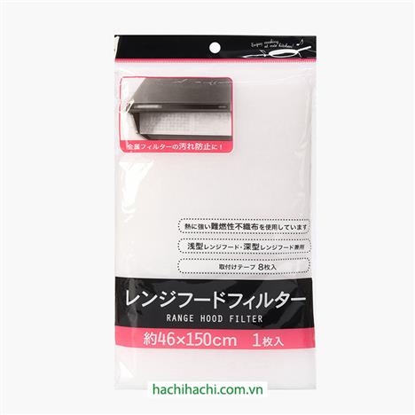 Màng lọc máy hút mùi nhà bếp chắn dầu mỡ 46x150cm Kèm 8 miếng băng keo dán