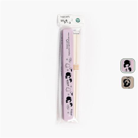 Đũa nhựa 19.5cm kèm hộp đựng (Nhiều mẫu)-Giao mẫu ngẫu nhiên