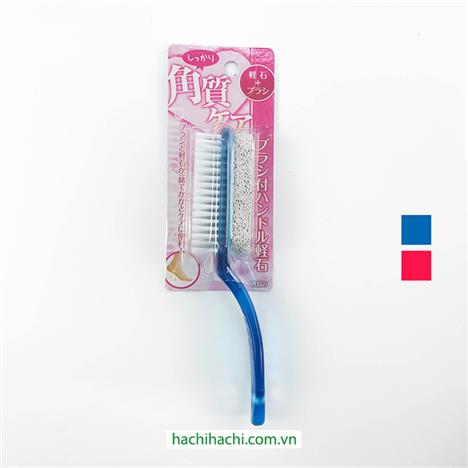 Đá bọt biển chà gót chân 2 mặt kèm bàn chải có cán cầm (Nhiều mẫu)-Giao mẫu ngẫu nhiên