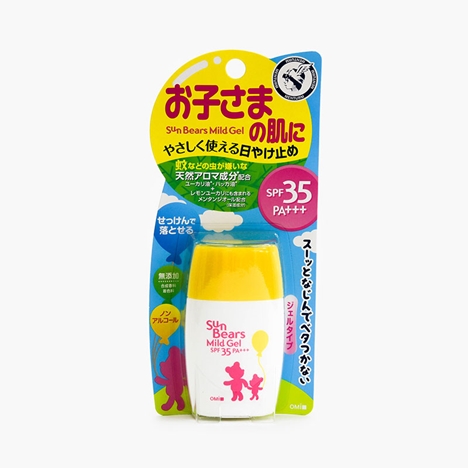 Gel chống nắng Nhật Bản lành tính cho trẻ em Omi Sun Bears SPF35 PA+++ 30g