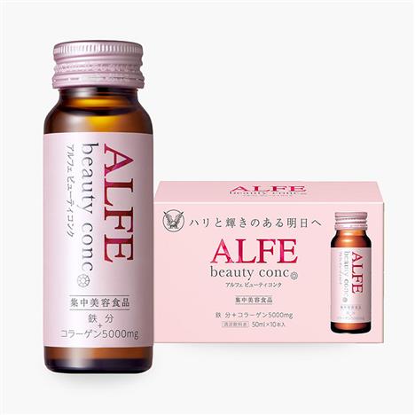 TPBVSK: Nước uống ALFE Nhật Bản Beauty Conc 50mlx10 chai, bổ sung Collagen & Sắt, tăng đàn hồi, da sáng mịn