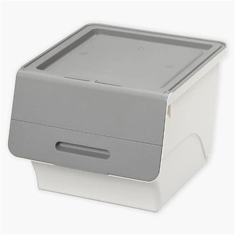 Hộp đựng nắp gập, lật 3 nấc Sanka Nhật Bản 38.5x46x31cm (M) - Xám