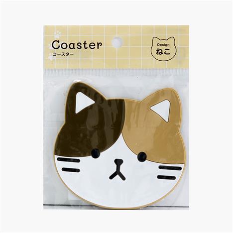 Miếng lót ly hình mèo 9.1x8.6cm (Nhiều mẫu)-Giao mẫu ngẫu nhiên