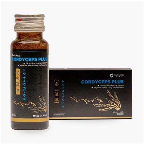 TPBVSK: Nước uống đông trùng hạ thảo Nhật Bản Cordyceps Plus 50mlx10 chai, bổ phổi, thận, tăng đề kháng