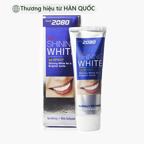 Kem đánh răng làm trắng răng Hàn Quốc Dental Clinic 2080 New Shining White Toothpaste 100g