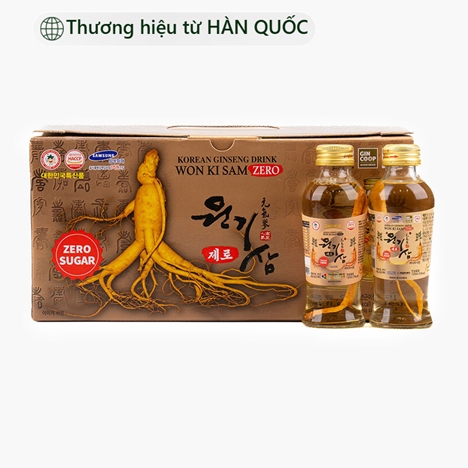 TPBS: Nước nhân sâm Hàn Quốc Wonkisam không đường 120ml x 10 chai