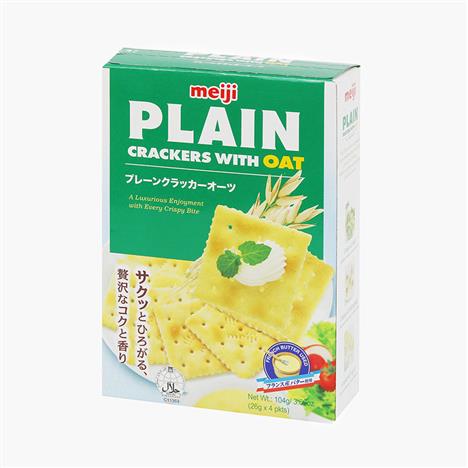 Bánh Plain Cracker Oat Meiji 104g (vị Yến mạch)