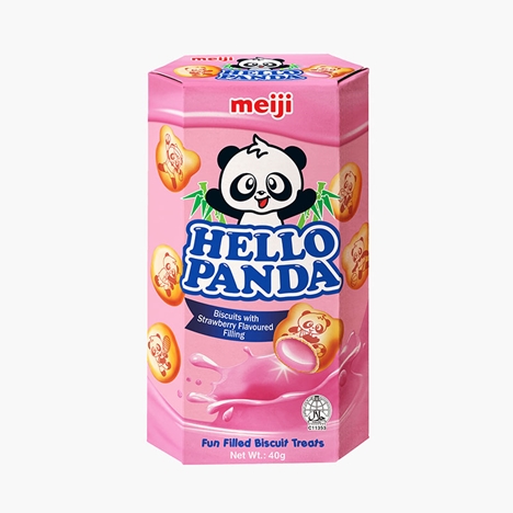Bánh Hello Panda nhân kem dâu Meiji 40g