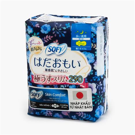Băng vệ sinh ban đêm siêu mỏng có cánh Sofy Ultra Thin 29cm 8 miếng