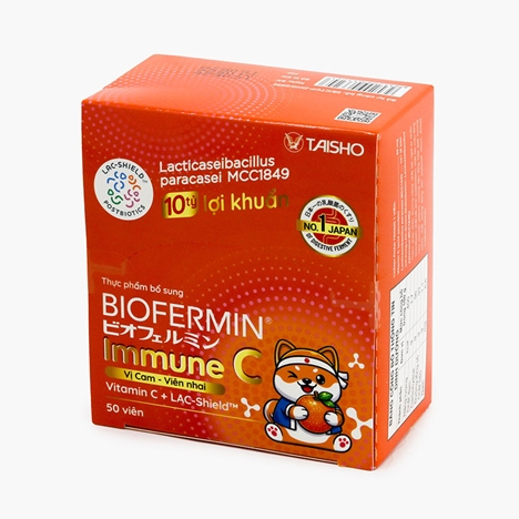 TPBS: Viên nhai Biofermin Immune C - vị cam (50 viên)
