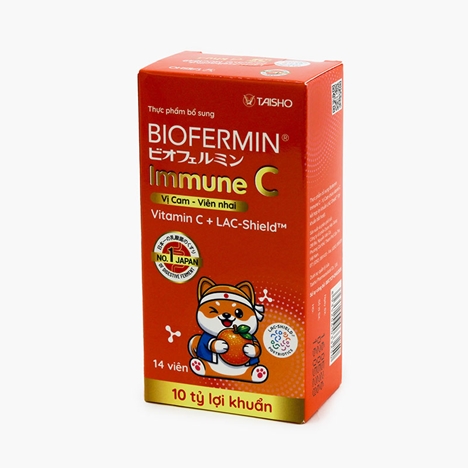 TPBS: Viên nhai Biofermin Immune C - vị cam (14 viên)