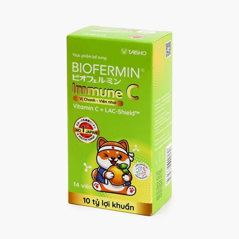 TPBS: Viên nhai Biofermin Immune C - vị chanh (14 viên)