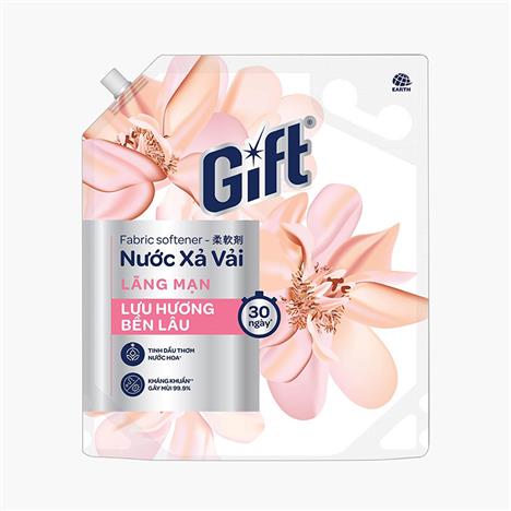 Nước xả vải Gift Lãng Mạn lưu hương bền lâu túi 3,2kg