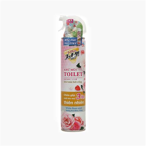 Bình xịt khử mùi Toilet Sukkiri hương hoa hồng trắng 320ml