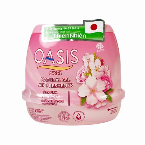 Sáp thơm thiên nhiên Oasis hương hoa anh đào Sakura & hoa mẫu đơn 200g 