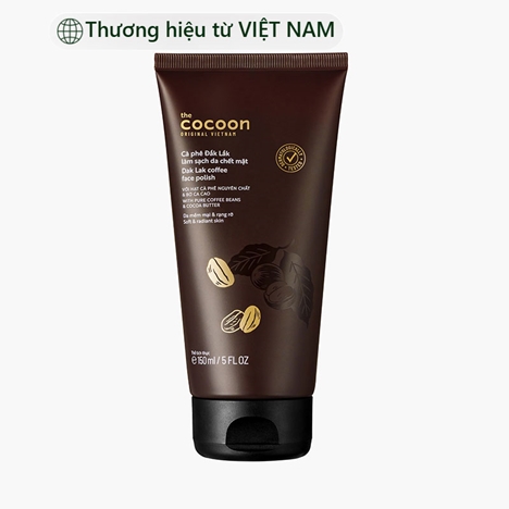 Cà phê Đắk Lắk làm sạch da chết mặt Cocoon 150ml