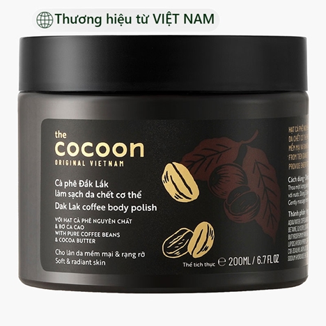 Cà phê Đắk Lắk làm sạch da chết cơ thể Cocoon 200ml