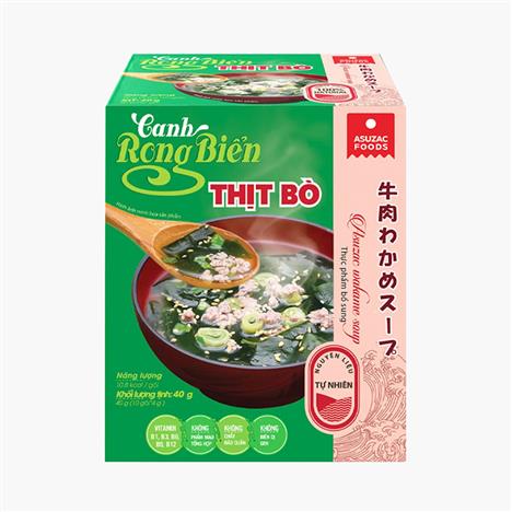 Canh rong biển ăn liền thịt bò Asuzac 40g (4gx10gói)