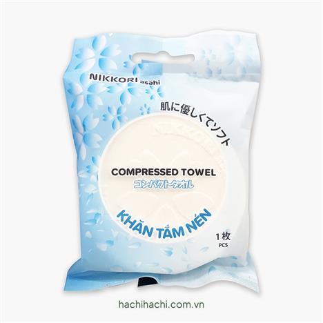 Khăn tắm nén Nikkori Asahi 65cm x 120cm, 100% sợi tre thân thiện môi trường