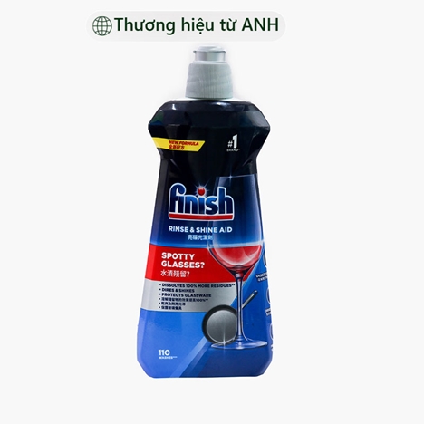 Nước làm bóng chuyên dùng máy rửa chén bát Finish Rinse & Shine aid 500ml