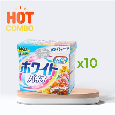 Combo siêu tiết kiệm 1 thùng 10 hộp Bột giặt Wai hộp xanh 800g