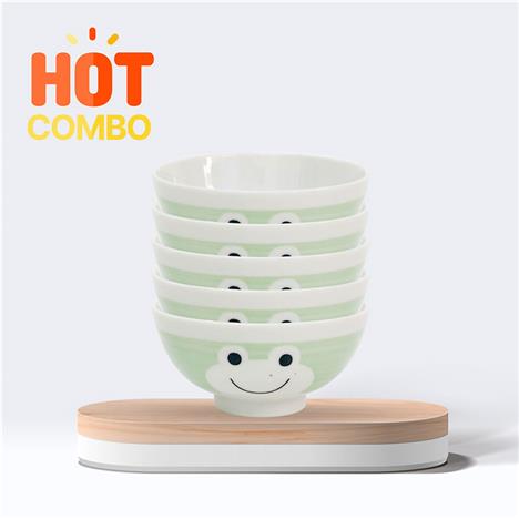 Combo siêu tiết kiệm 5 Chén sứ Nhật Bản 10.5cm (Ếch con)