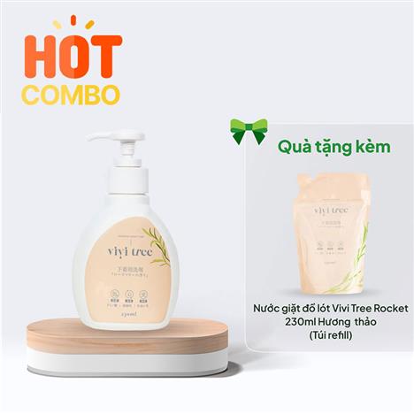 Combo siêu hời mua Nước giặt đồ lót Vivi Tree Rocket 230ml Hương thảo tặng túi refill 230ml
