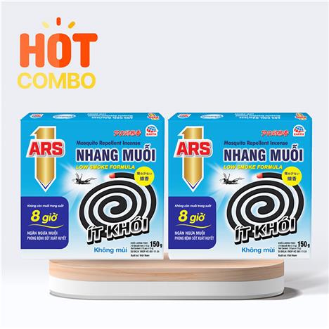 Combo siêu tiết kiệm 2 hộp Nhang muỗi ARS Coil không mùi Odorless 150g (10 khoanh x 15g)