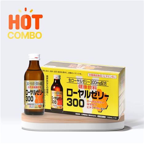Combo siêu tiết kiệm Hộp 10 chai TPBS: Nước uống sữa ong chúa Royal Jelly 100ml