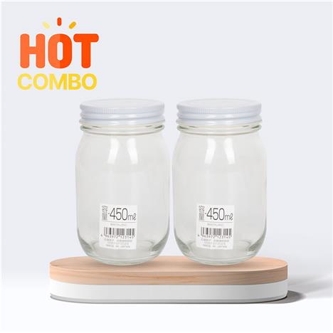 Combo siêu tiết kiệm 2 Hũ thủy tinh Aderia 450ml