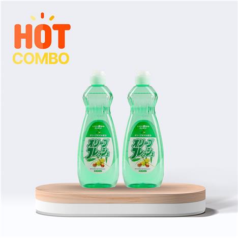 Combo siêu tiết kiệm 2 Nước rửa chén trung tính dầu Olive Rocket 600g
