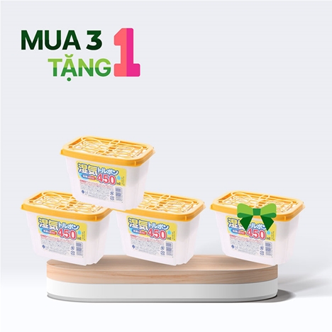 Combo siêu hời mua 3 tặng 1 Chất hút ẩm khử mùi chống mốc Kokubo 450ml