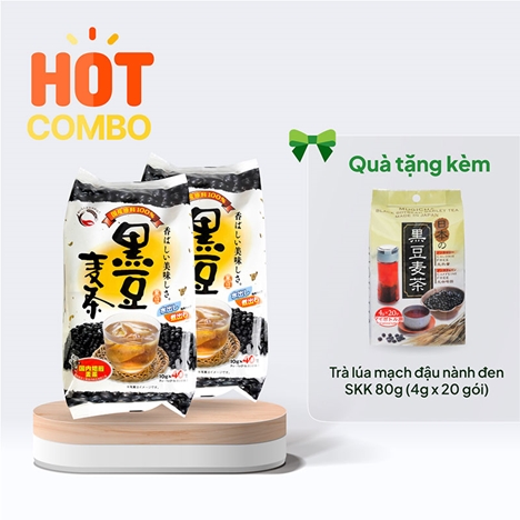 Combo siêu hời mua 2 Trà lúa mạch đậu đen SKK 400g (10g x 40 gói) tặng 1 Trà lúa mạch đậu nành đen SKK 80g (4g x 20 gói)