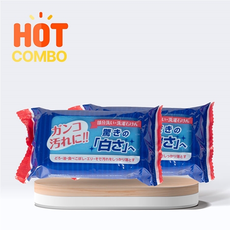 Combo siêu tiết kiệm 2 Xà phòng tẩy vết bẩn cực mạnh cổ áo, nách áo, tay áo Rocket 135g