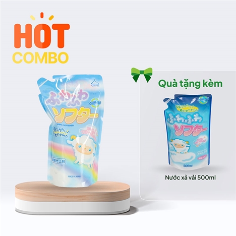 Combo siêu hời mua Nước xả làm mềm vải Rocket 1.5L Hương hoa dịu mát tặng Nước xả vải 500ml