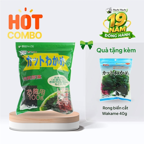 Combo siêu hời mua Rong biển cắt Wakame 100g tặng Rong biển cắt Wakame 40g