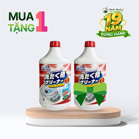 Combo siêu hời mua 1 tặng 1 Nước tẩy lồng máy giặt Mitsuei Smile Choice 550g
