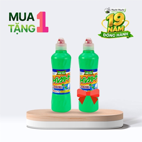 Combo siêu hời mua 1 tặng 1 Nước tẩy toilet Mitsuei 500ml không mùi, kháng khuẩn, tẩy vết ố vàng