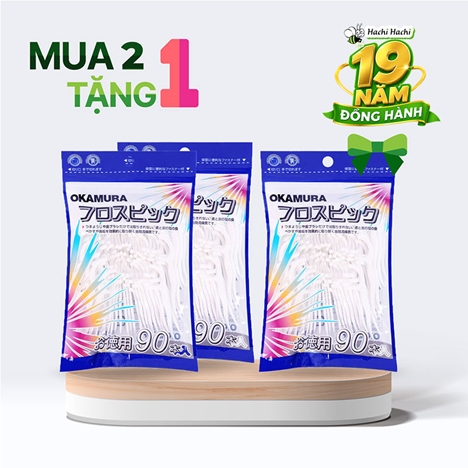 Combo siêu hời mua 2 tặng 1 Tăm chỉ nha khoa 90 cây