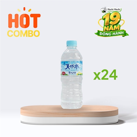 Combo siêu tiết kiệm 1 thùng 24 chai Nước khoáng thiên nhiên Nhật Bản Suntory 550ml