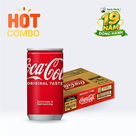 Combo siêu tiết kiệm 1 thùng 30 lon Nước ngọt Coca Cola Nhật Bản 160ml
