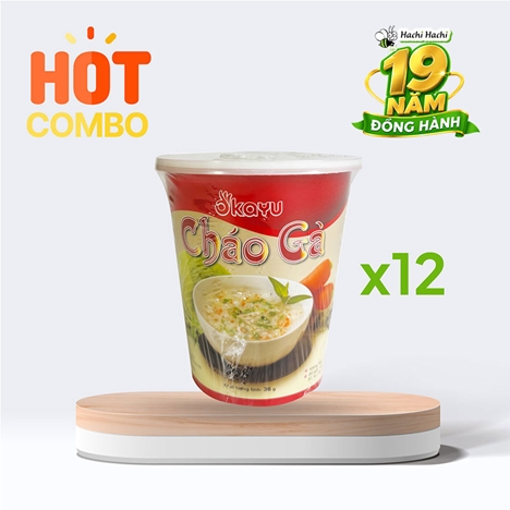 Combo siêu tiết kiệm 1 thùng 12 hộp Cháo gà Asuzac 36g