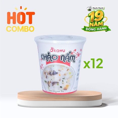 Combo siêu tiết kiệm 1 thùng 12 hộp Cháo nấm Asuzac 36g