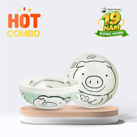 Combo siêu tiết kiệm 2 Tô sứ Nhật Bản 13.2cm