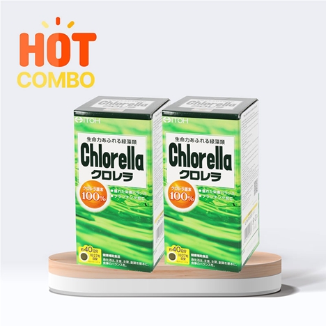 Combo siêu tiết kiệm 2 hộp TPBVSK: Viên uống Chlorella 1080 viên, Bổ sung Protein, tăng đề kháng, sức khỏe