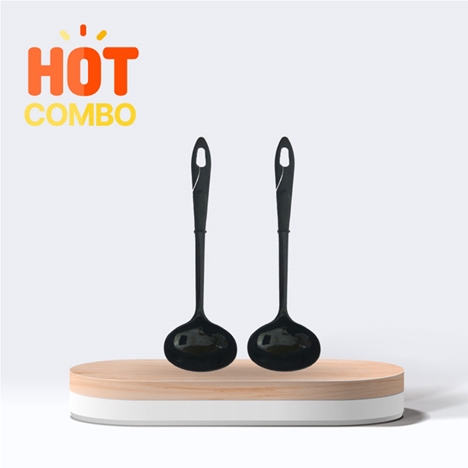 Combo siêu tiết kiêm 2 Vá múc canh chịu nhiệt Nhật Bản Echo Metal 6.3x20cm