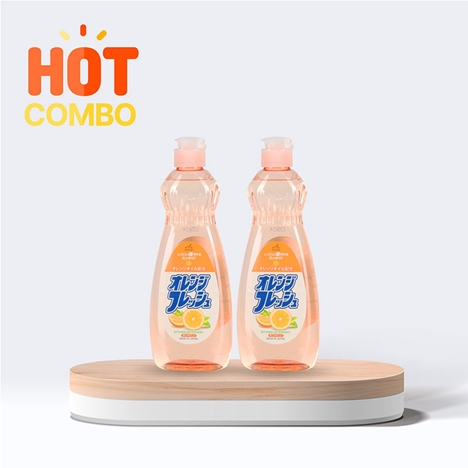 Combo siêu tiết kiêm 2 Chai Nước rửa chén trung tính hương cam Rocket 600g
