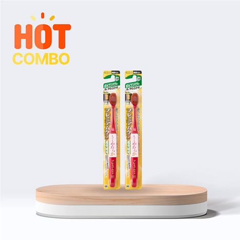 Combo siêu tiết kiêm 2 Bàn chải đánh răng cao cấp lông siêu mảnh, siêu mềm đầu nhỏ 6 line Ebisu (Nhiều mẫu)