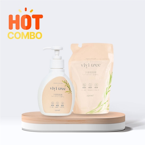 Combo siêu tiết kiệm mua Chai và túi Nước giặt đồ lót Vivi Tree Rocket 230ml Hương thảo